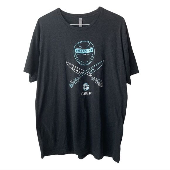 Chefconf '15 Gray SS Graphic Tee Size XXL - Picture 1 of 6